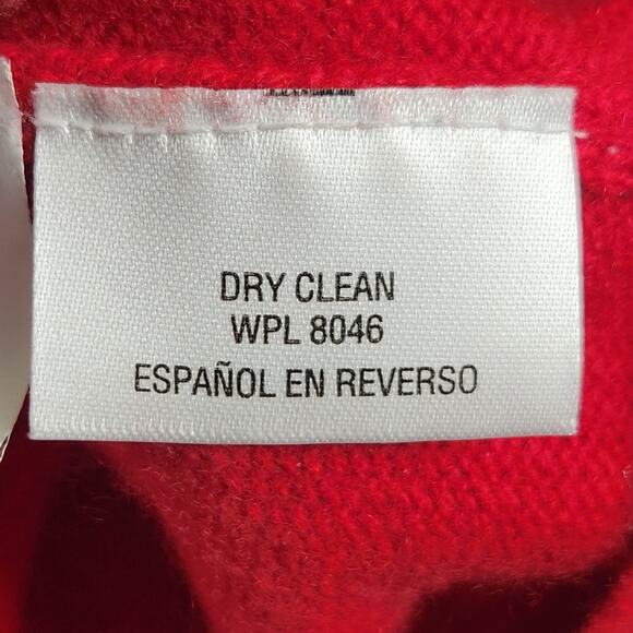 Cashmere by Charter Club Women's Red L/Slv V-Neck  Pullover Sweater - M EUC - Picture 12 of 13